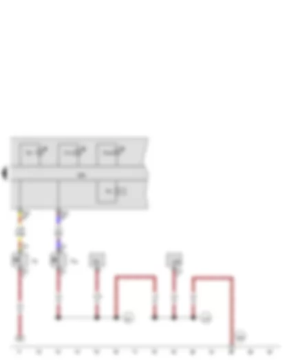 Wiring Diagram  VW THE BEETLE 2012 - Buzzer and gong - Control unit in dash panel insert - ABS warning lamp - Brake system warning lamp - ESP and TCS warning lamp