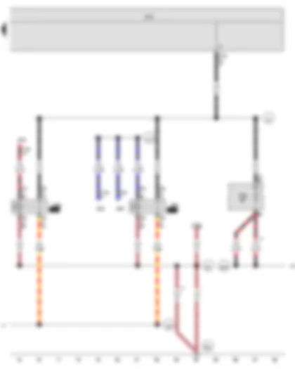 Wiring Diagram  VW THE BEETLE 2012 - Terminal 15 voltage supply relay - Onboard supply control unit - Terminal 15 voltage supply relay 2