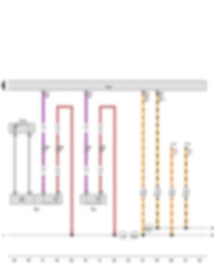 Wiring Diagram  VW THE BEETLE 2012 - Driver side belt switch - Front passenger side belt switch - Airbag control unit