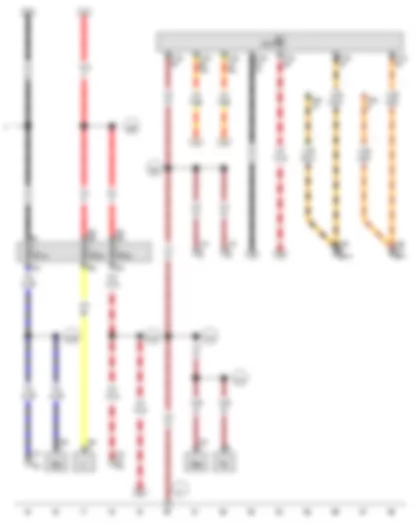 Wiring Diagram  VW THE BEETLE 2012 - Onboard supply control unit - Fuse 15 on fuse holder C - Fuse 22 on fuse holder C - Fuse 39 on fuse holder C