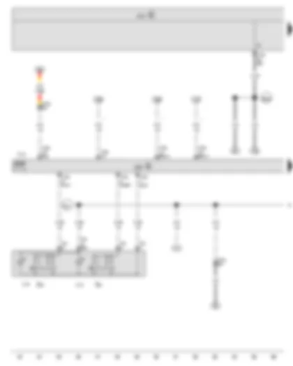 Wiring Diagram  VW THE BEETLE 2013 - Front left window regulator switch - Front right window regulator switch in driver door - Driver door control unit - Onboard supply control unit - Driver side window regulator motor