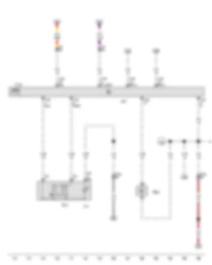 Wiring Diagram  VW THE BEETLE 2013 - Window regulator switch in front passenger door - Microswitch for lowering front passenger window - Front passenger door control unit - Front passenger side window regulator motor