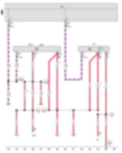 Wiring Diagram  VW THE BEETLE 2013 - Interior monitoring sensor - Vehicle inclination sender - Alarm horn - Onboard supply control unit