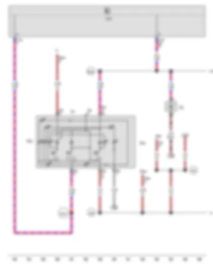 Wiring Diagram  VW THE BEETLE 2013 - Onboard supply control unit - Front interior light - Luggage compartment light - Left centre reading light - Right centre reading light