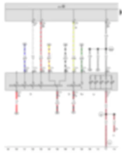 Wiring Diagram  VW THE BEETLE 2013 - Light switch - Fog light switch - Rear fog light switch - Onboard supply control unit