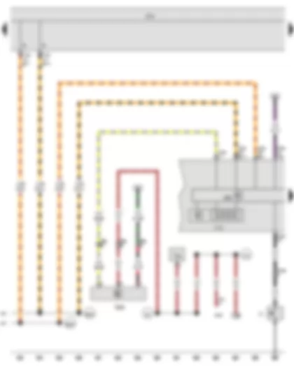 Wiring Diagram  VW THE BEETLE 2013 - Oil pressure switch - Oil level and oil temperature sender - Multifunction indicator - Control unit in dash panel insert - Onboard supply control unit