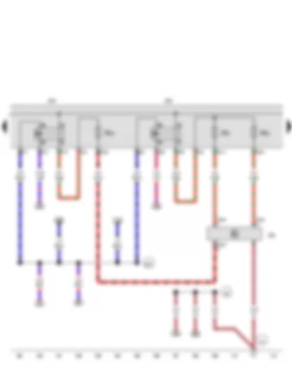 Wiring Diagram  VW THE BEETLE 2013 - Low heat output relay - High heat output relay - Auxiliary air heater element