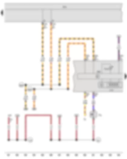 Wiring Diagram  VW THE BEETLE 2013 - Multifunction indicator - Control unit in dash panel insert - Onboard supply control unit