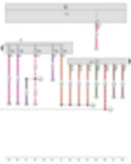 Wiring Diagram  VW THE BEETLE 2013 - Onboard supply control unit - Engine control unit - Fuse holder B