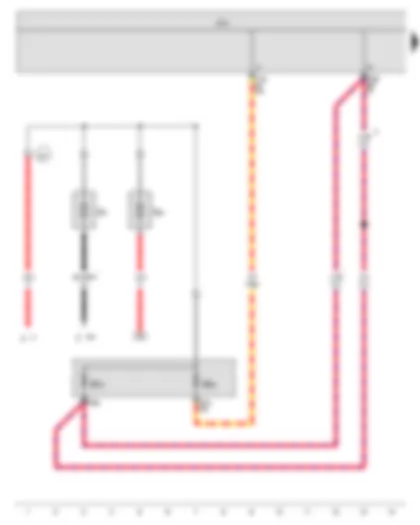 Wiring Diagram  VW THE BEETLE 2013 - Onboard supply control unit - Fuse 19 on fuse holder B - Fuse 20 on fuse holder B