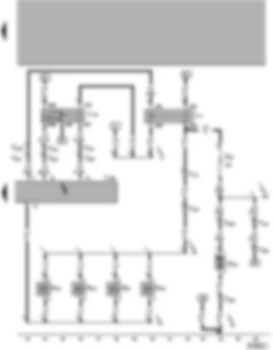 Wiring Diagram  VW THE BEETLE 1993 - Transfer Fuel Pump (FP) - Fuel Pump (FP) Relay - Fuel Pump (FP) Fuse - Digifant Engine Control Module (ECM) Power Supply Relay