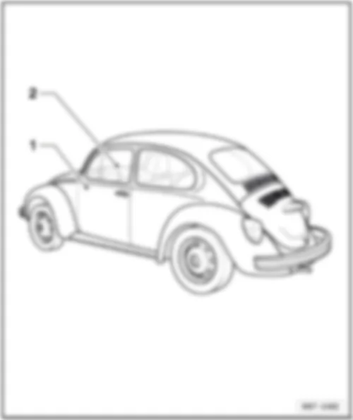 VW THE BEETLE 1997 Overview of fuses