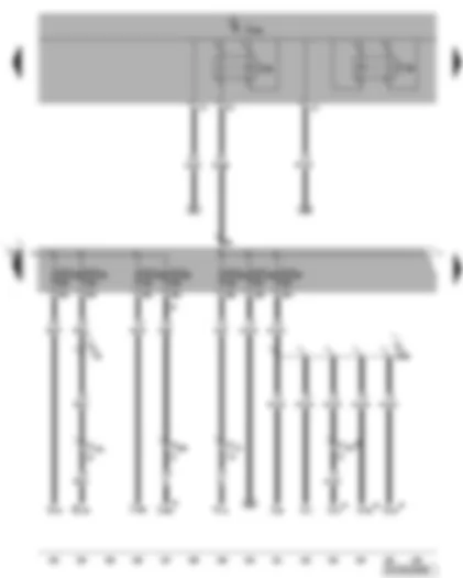 Wiring Diagram  VW TIGUAN 2008 - X-contact relief relay - double washer pump relay 2 - fuses SC28 - SC29 - SC30 - SC53 - SC54 - SC55 - SC56 -
