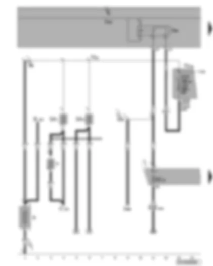 Wiring Diagram  VW TIGUAN 2008 - Terminal 15 voltage supply relay 2 - fuses