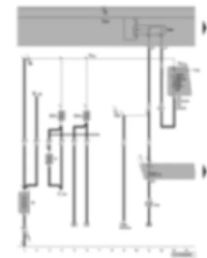 Wiring Diagram  VW TIGUAN 2009 - Terminal 15 voltage supply relay 2 - fuses