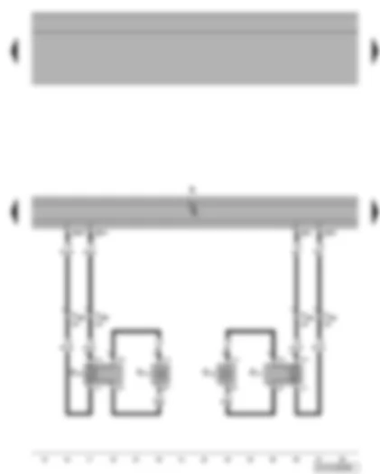 Wiring Diagram  VW TIGUAN 2009 - Rear loudspeakers - control unit with display for radio and navigation system