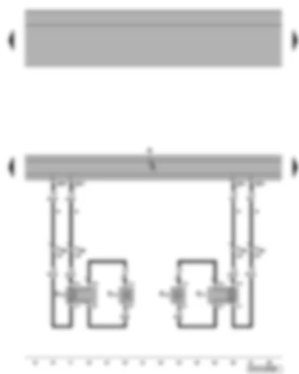 Wiring Diagram  VW TIGUAN 2009 - Rear loudspeakers - radio