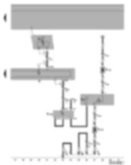 Wiring Diagram  VW TIGUAN 2009 - Aerial module - heated rear window - frequency filter for frequency modulation (FM) - radio