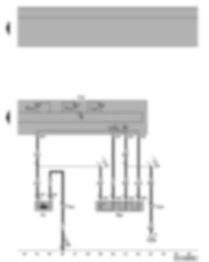 Wiring Diagram  VW TIGUAN 2008 - Fresh air blower - fresh air blower switch - air conditioning system control unit