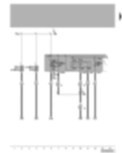 Wiring Diagram  VW TIGUAN 2009 - Motronic current supply relay 2 - fuses