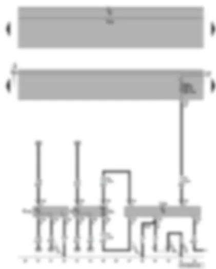 Wiring Diagram  VW TIGUAN 2008 - Fuel pump control unit - fuel gauge sender - fuel gauge sender 2 - fuel system pressurisation pump