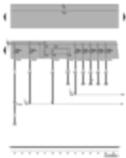 Wiring Diagram  VW TIGUAN 2008 - Motronic current supply relay