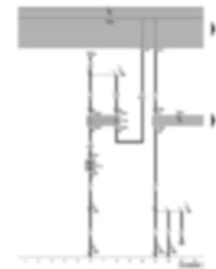 Wiring Diagram  VW TIGUAN 2009 - Headlight washer system pump - headlight washer system relay - control unit for steering column electronics