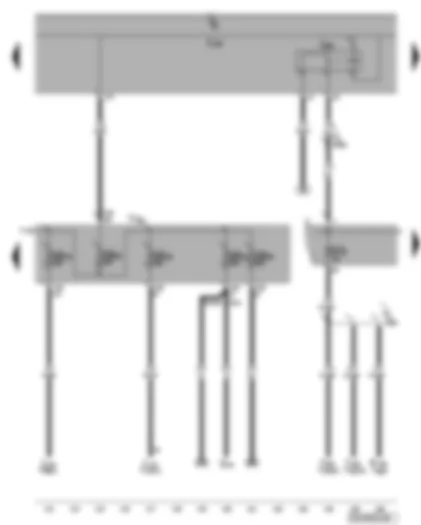 Wiring Diagram  VW TIGUAN 2009 - SB fuses - SC fuse - terminal 15 voltage supply relay 2