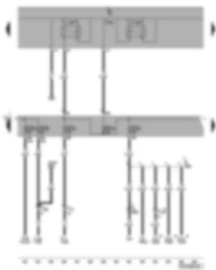 Wiring Diagram  VW TIGUAN 2009 - X-contact relief relay - double washer pump relay 2 - SC fuses