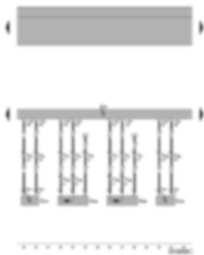 Wiring Diagram  VW TIGUAN 2010 - Side airbag crash sensors - airbag control unit - side airbag igniter