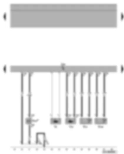 Wiring Diagram  VW TIGUAN 2013 - Heater coolant shut-off valve - auxiliary heater control unit - temperature sensor - overheating sensor - circulating pump - combustion air blower