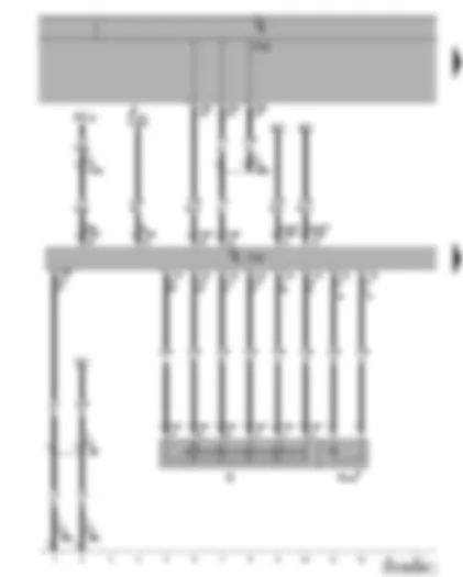 Wiring Diagram  VW TIGUAN 2009 - Steering column electronics control unit - ignition/starter switch