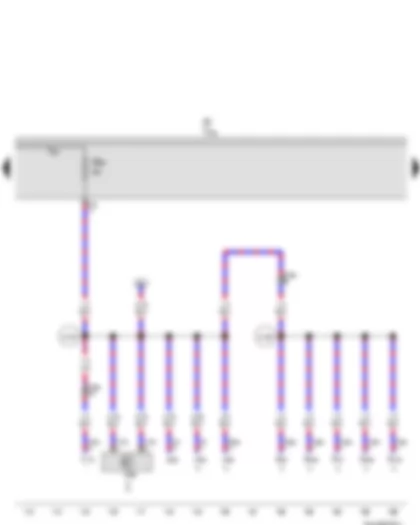 Wiring Diagram  VW TIGUAN 2010 - Fuse holder B - Terminal 30a wiring junction - Terminal 30 wiring junction 2