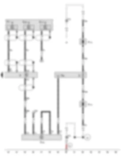 Wiring Diagram  VW TIGUAN 2011 - Radio - Aerial - Right aerial module - Heated rear window