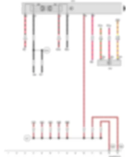 Wiring Diagram  VW TIGUAN 2008 - Onboard supply control unit - Control unit for electromechanical parking brake