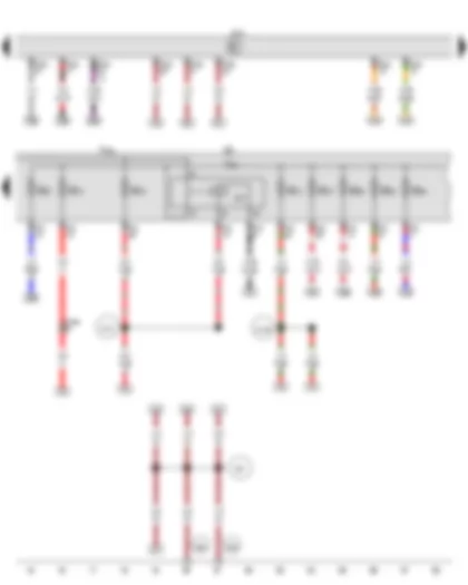 Wiring Diagram  VW TIGUAN 2010 - Main relay - Onboard supply control unit - Fuse holder B