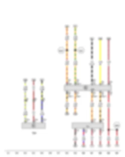 Wiring Diagram  VW TIGUAN 2010 - Oil level and oil temperature sender - Data bus diagnostic interface - Diagnostic connection