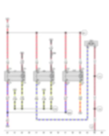 Wiring Diagram  VW TIGUAN 2010 - Fuel pump relay - Electric fuel pump 2 relay - Fuel pump relay for auxiliary heater - Fuel pump 2