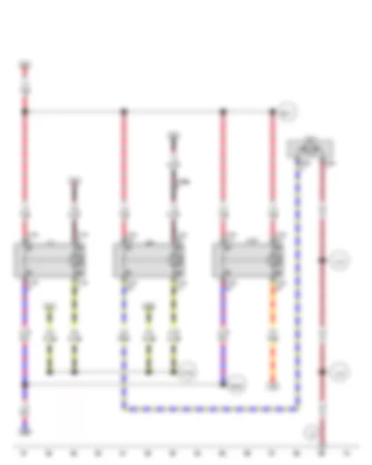 Wiring Diagram  VW TIGUAN 2010 - Fuel pump relay - Electric fuel pump 2 relay - Fuel pump relay for auxiliary heater - Fuel pump 2