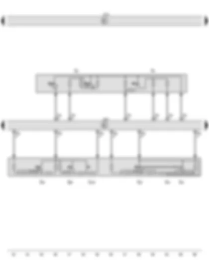 Wiring Diagram  VW TIGUAN 2011 - Turn signal switch - Intermittent wiper switch - Onboard supply control unit - Steering column electronics control unit