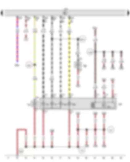 Wiring Diagram  VW TIGUAN 2011 - Onboard supply control unit - Left fog light bulb - Front left headlight