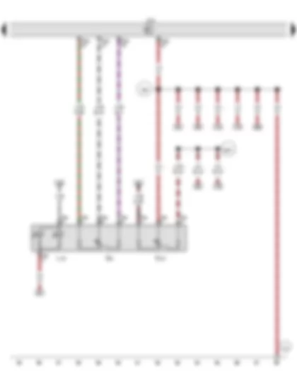 Wiring Diagram  VW TIGUAN 2011 - Switch and instrument illumination regulator - Onboard supply control unit