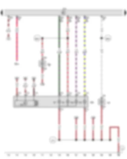 Wiring Diagram  VW TIGUAN 2011 - Onboard supply control unit - Right fog light bulb - Front right headlight