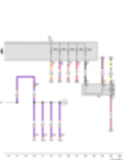 Wiring Diagram  VW TIGUAN 2011 - X-contact relief relay - Fuse holder B - Terminal 30 wiring junction 2