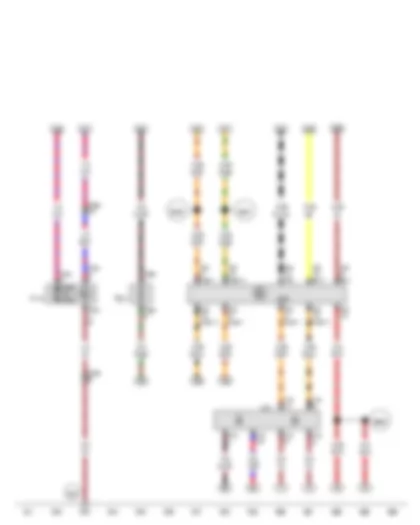 Wiring Diagram  VW TIGUAN 2011 - Data bus diagnostic interface - Heater element for crankcase breather - Diagnostic connection - Coolant circulation pump 2