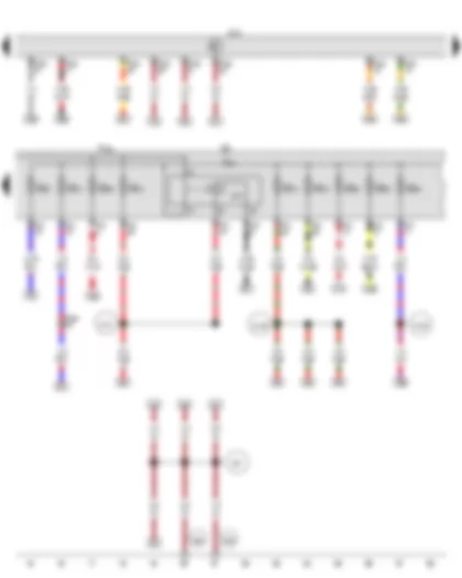 Wiring Diagram  VW TIGUAN 2011 - Terminal 30 voltage supply relay - Onboard supply control unit