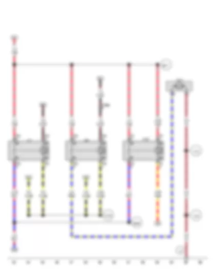 Wiring Diagram  VW TIGUAN 2011 - Fuel pump relay - Electric fuel pump 2 relay - Fuel pump relay for auxiliary heater - Fuel pump 2