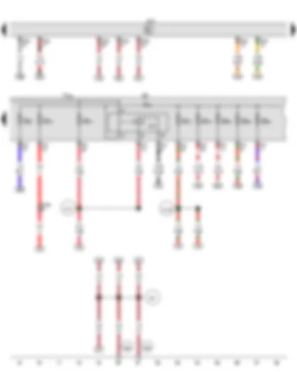 Wiring Diagram  VW TIGUAN 2011 - Main relay - Onboard supply control unit - Fuse holder B