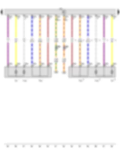 Wiring Diagram  VW TIGUAN 2013 - Front passenger side central locking lock unit - Front passenger door control unit