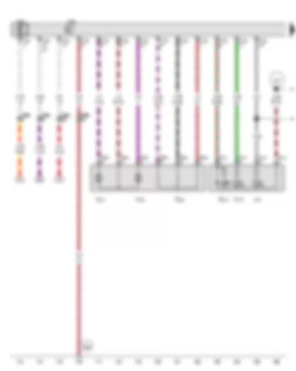 Wiring Diagram  VW TIGUAN 2012 - Rear left interior locking button for central locking system - Rear left central locking lock unit - Rear left door control unit